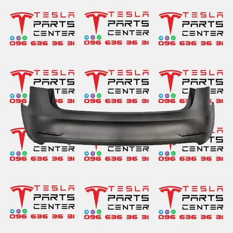 1108905S0A - Бампер задній (без отворів під парктроніки) (2023) Tesla Model 3