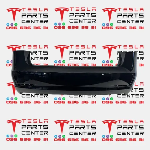 1108905S0A - Бампер задній  (Solid Black, з отворами під парктроніки) Tesla Model 3